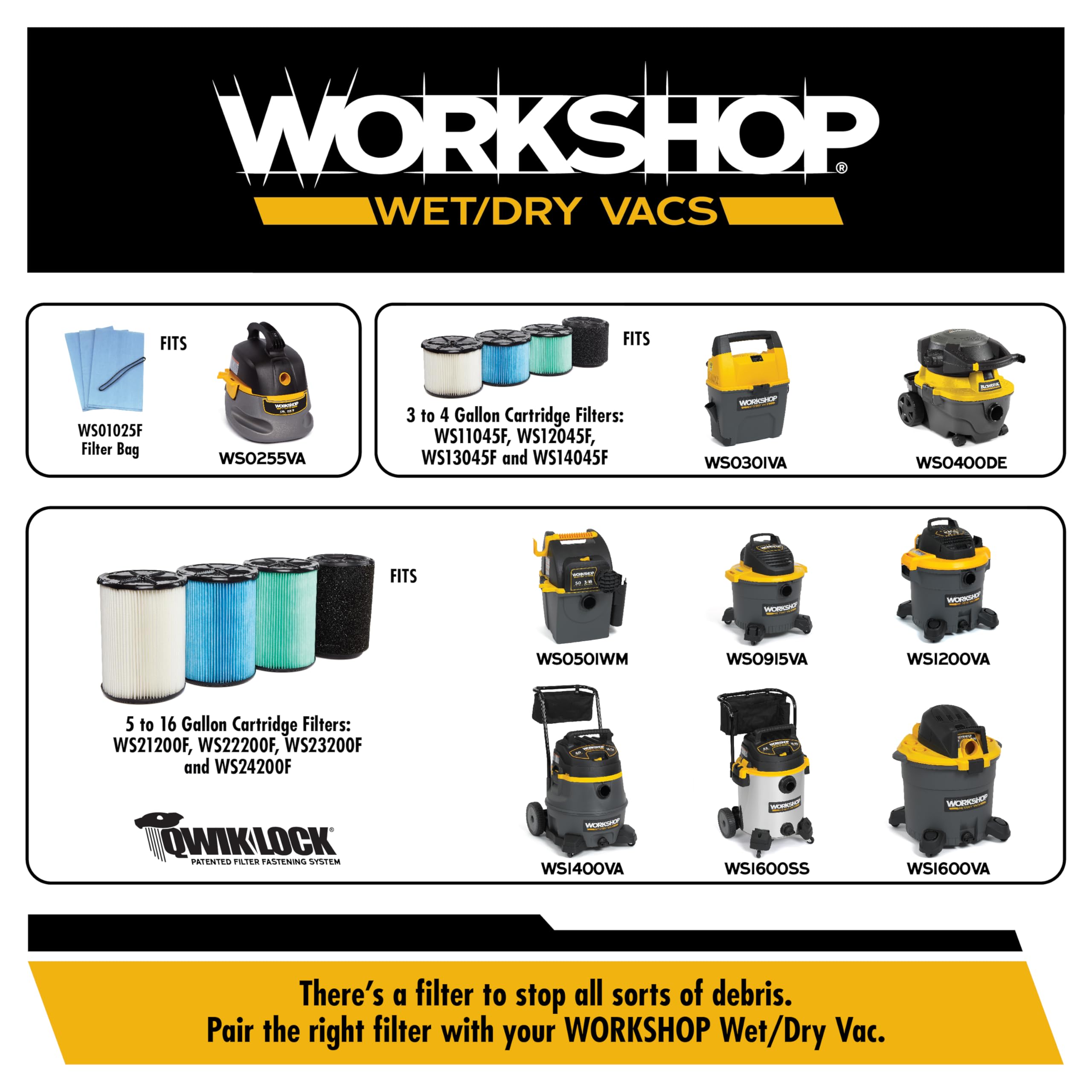 Amazon.com: WORKSHOP Wet/Dry Vacs Shop Vacuum Accessories WS25025A